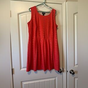 Women’s 20W Enfocus Women orange eyelet dress